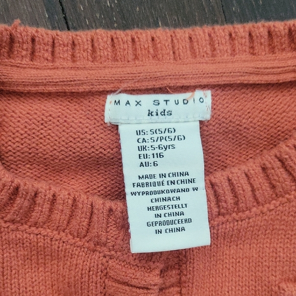 Max Studio Kids Terracotta Knit Top - Picture 2 of 2